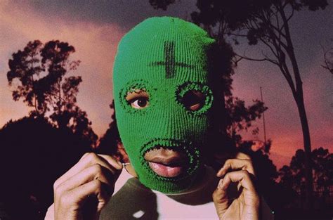 Tyler The Creator With An Upside Down Cross On A Ski Mask Tyler The
