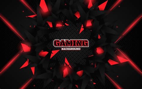 Premium Vector Abstract Futuristic Black And Red Gaming Background