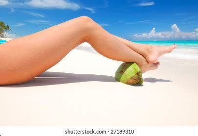 Womens Sexy Legs On Beach Stock Photo Shutterstock