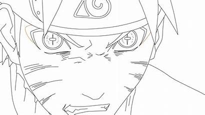 Naruto Sage Tails Nine Mode Lineart Drawing
