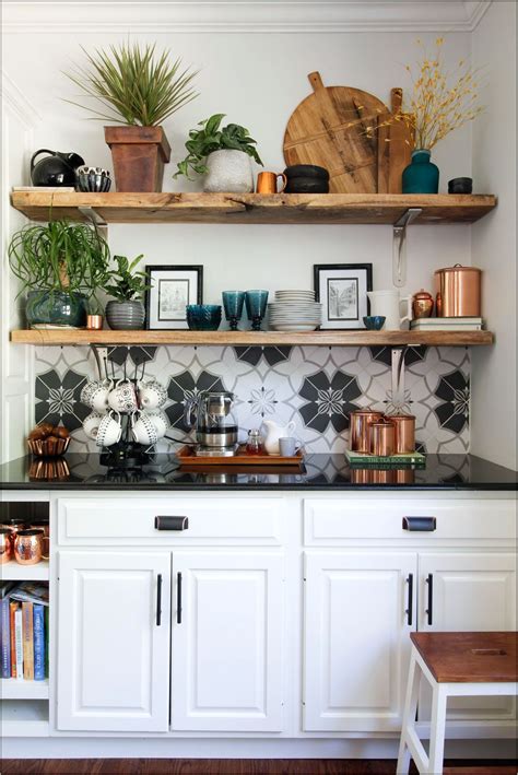 Decorating Ideas For Open Kitchen Wall Shelves Kitchen Set Home