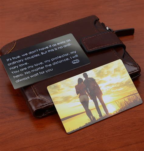 Wallet Card For Husband Wallet Insert Personalized Metal Etsy