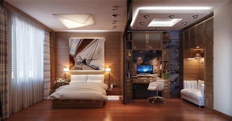 Decorate your bedroom minimal not only make interior design create the save place. Bedroom home office | Interior Design Ideas.