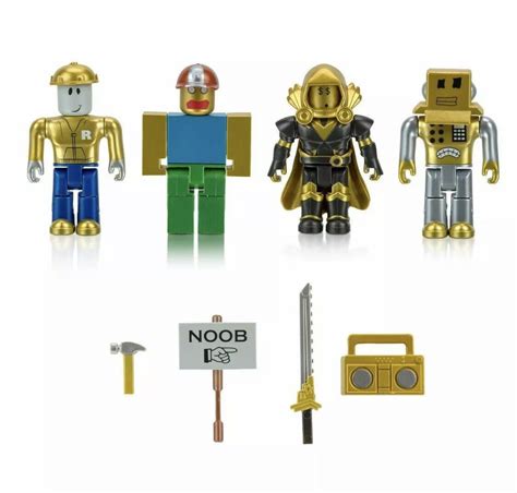 New 2021 Roblox 4 Figure Pack 15th Anniversary Gold Collectors Edition