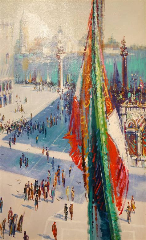 Vintage Vivid Venice Piazza San Marco Painting Signed Cyro Armand Ca 1930 At 1stdibs San