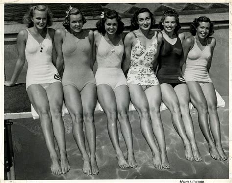 Esther Williams In An Early Picture With Other Bathing Beauties Esther Williams Bathing