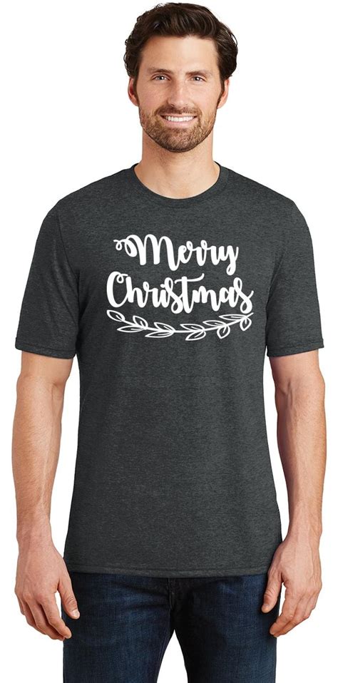 Mens Merry Christmas Tri Blend Tee Xmas Holiday Shirt Ebay
