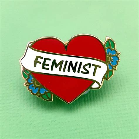 Feminist Heart Enamel Lapel Pin Pipp Pop