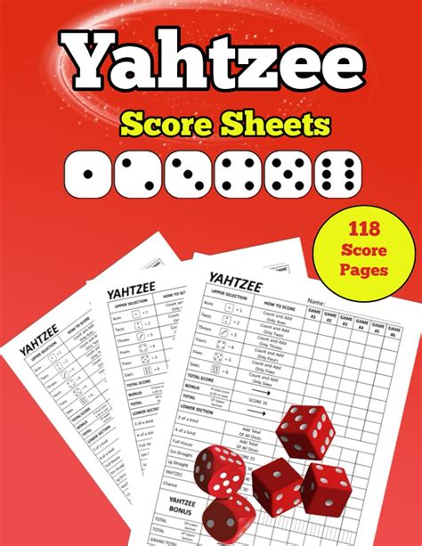 Buy Yahtzee Score Sheets Yahtzee Score Cards Yahtzee Score Pads Gamer Record Score Sheets