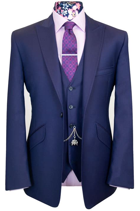 The Crawford Classic Purple Suit William Hunt Savile Row Purple