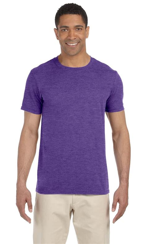The Gildan Adult Softstyle 45 Oz T Shirt Heather Purple M
