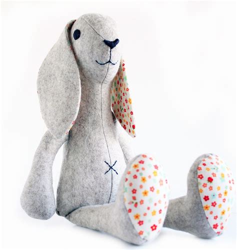 Animal Sewing Patterns Bunny Rabbit Sewing Pattern Stuffed Toy Sewing