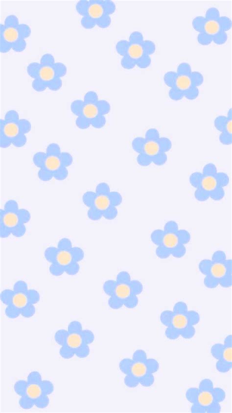 Blue Flowers In 2020 Retro Wallpaper Edgy Wallpaper Cute Patterns