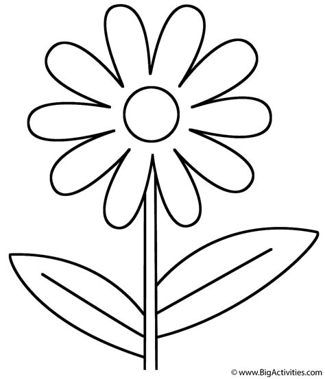 Here is a simple drawings of. Flower - Coloring Page (Mother's Day)