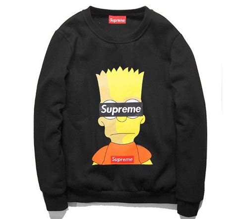 Supreme Bart Simpson Sweatshirt Sweatshirts Bart Simpson Clothes