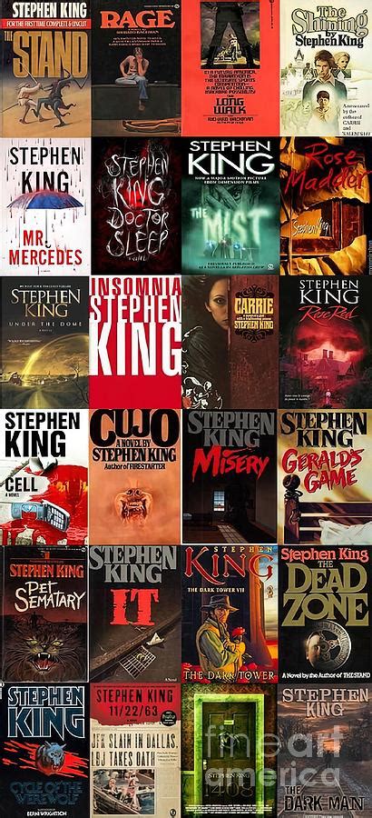 Stephen King Book Cover Collage Painting By Davis Davies Fine Art America