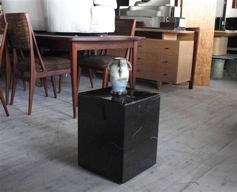 Black Marble Cube Shape Pedestal At 1stdibs