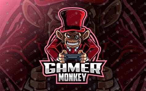 Gamer Monkey Mascot Logo Gamer Monkey Esports Logo Gaming Logo Lobotz