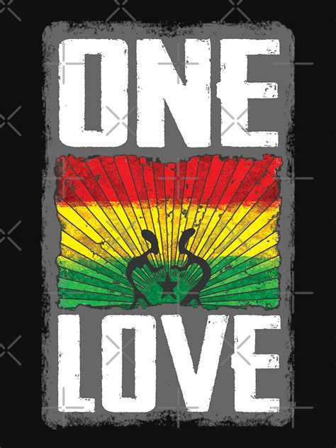 One Love Reggae T Shirt By Periartwork Redbubble