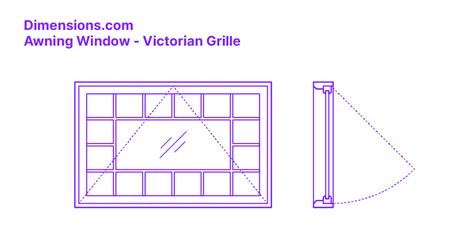 Awning Window Victorian Grille Dimensions And Drawings