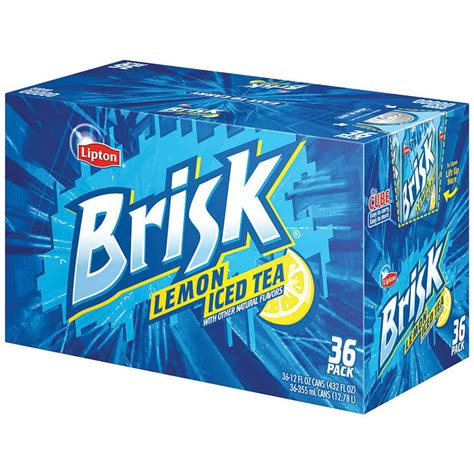 Lipton Brisk Lemon Iced Tea 3612 Ounce Cans