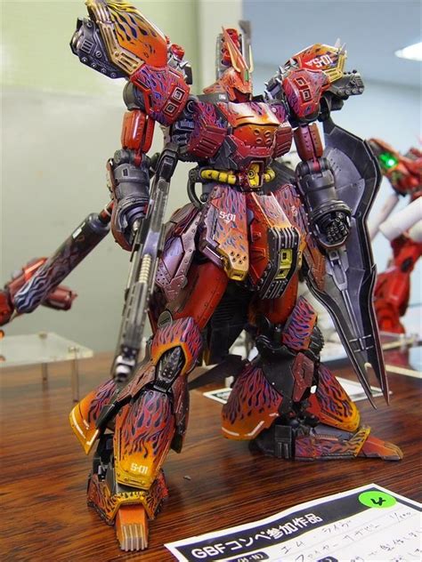 Custom Build Mg 1100 Sazabi Ver Ka Fire Sazabi Gundam Kits