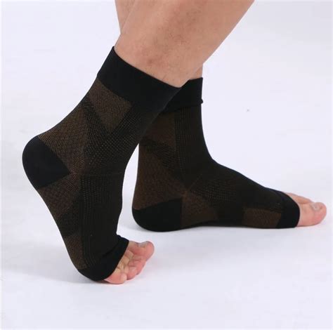 Wholesale Copper Yoga Open Toe Ankle Foot Sleeve Compression Socks For Men And Women Buy Ankle