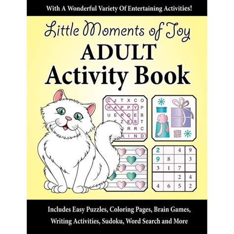 Little Moments Of Joy Adult Activity Book Includes Easy Puzzles