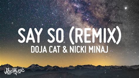 Doja Cat And Nicki Minaj Say So Remix Lyrics Lyric Letra Youtube