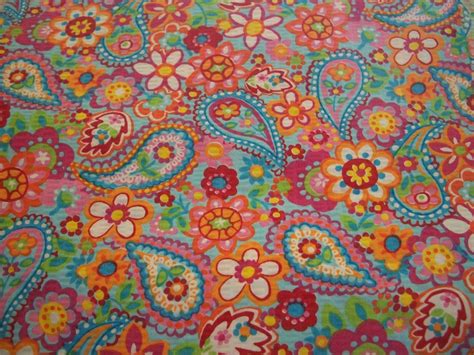 Vintage Floral Cotton Paisley Fabric