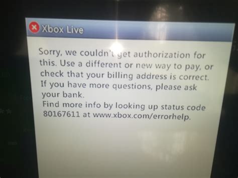 Got This Error While Trying To Purchase A Game Anyone Know The Problem