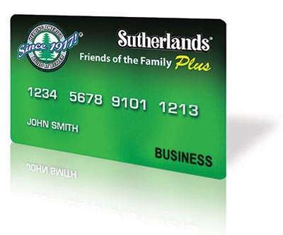 Attention sutherlands credit card holders! Sutherlands Credit: Business and Commercial Accounts