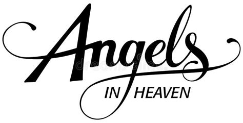 Angels In Heaven Custom Calligraphy Text Stock Vector Illustration
