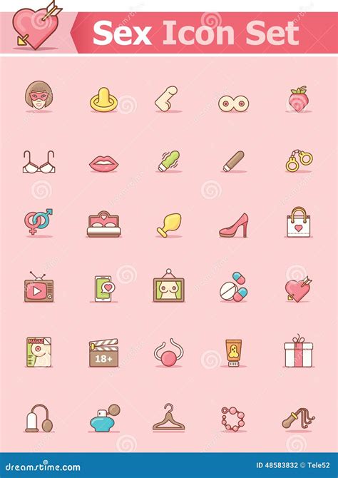 Sex Icon Set Stock Vector Illustration Of Pill Lips 48583832 Free Download Nude Photo Gallery