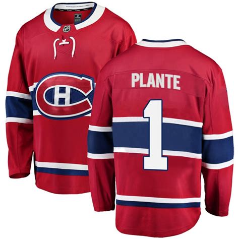 Mens Jacques Plante Montreal Canadiens Fanatics Branded Home Jersey