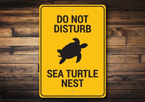Sea Turtle Nest Do Not Disturb Sign Sea Turtle Decor Metal Etsy
