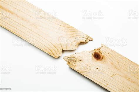 Broken Wood Plank On White Stock Photo Download Image Now Plank