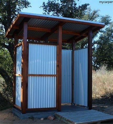 This temporary shower stall offers a complete set up for barrier free bathing and is specially designed to make caregiver assistance easy. Outdoor shower stall - A Guide to Building and Outdoor ...