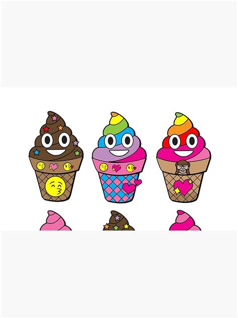 Emoji Poop Ice Cream Rainbow Mug By Danikates Redbubble