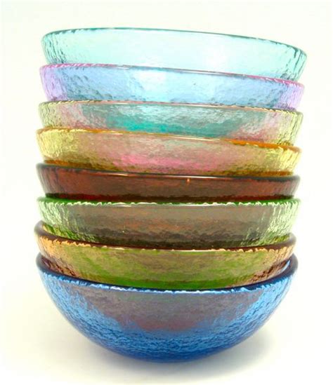 Fire And Light Glass Bowls I Love Mine Glass Dinnerware Recycled Glass Glass Art