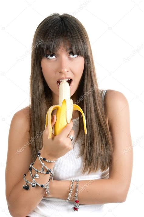 sexy dziewczyna z bananem — zdjęcie stockowe © yablonski75 59794707