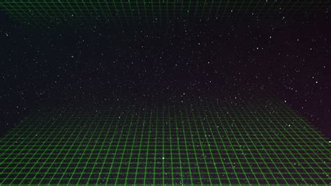 Download Wallpaper 1366x768 Synthwave Green Grid Dark Space Art