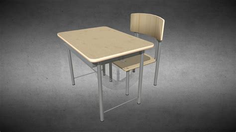 School Desk Download Free 3d Model By Afferu 746abc6 Sketchfab
