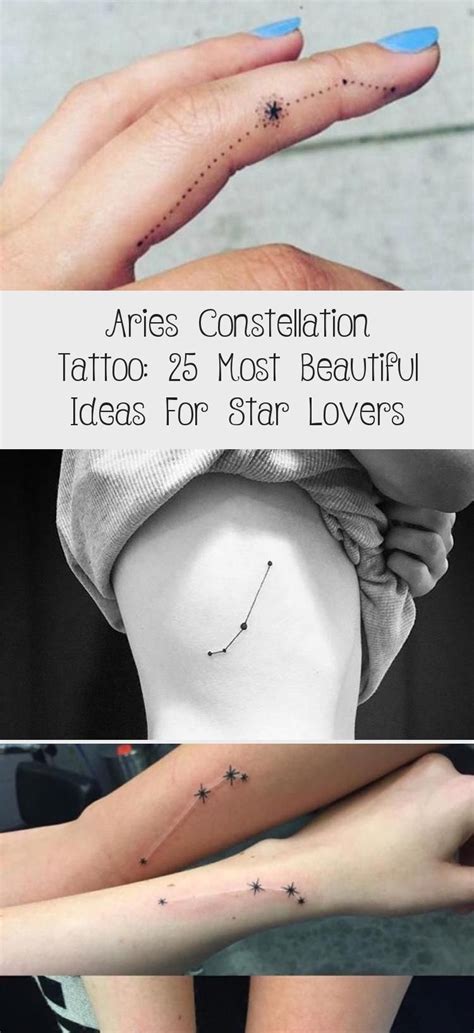 Aries Tattoo Small Constellation Sewing Not Saweran Sewing Pattern