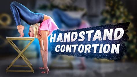 Handstand Contortion Flexible Girl Alesya Doing Gymnastics Training