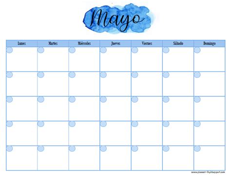 Planner Mensual Mayo Gratis Imprimible Organizadores Mensuales