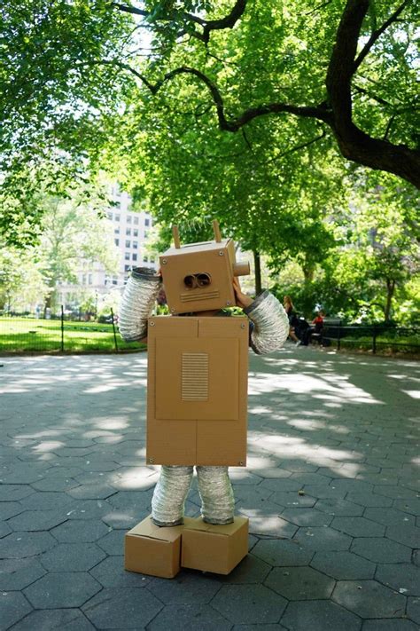 Build Your Own Cardboard Box Robot Costume Instructions Only Etsy Uk