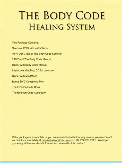 Bradley Nelson Body Code System Of Natural Healing Overview
