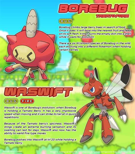 berry fakemon contest entry borebug and waswift by adamfegarido on deviantart