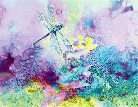 Dragonfly Abstract Painting By Joanne Chase Pixels